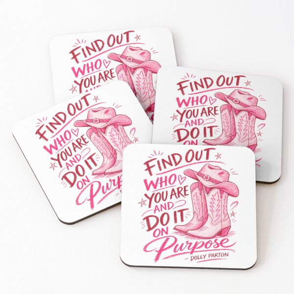 Item preview, Dolly Parton Find Out Who You Are Do It On Purpose Pink Cowgirl Western Quote designed and sold by PamfilOancea.