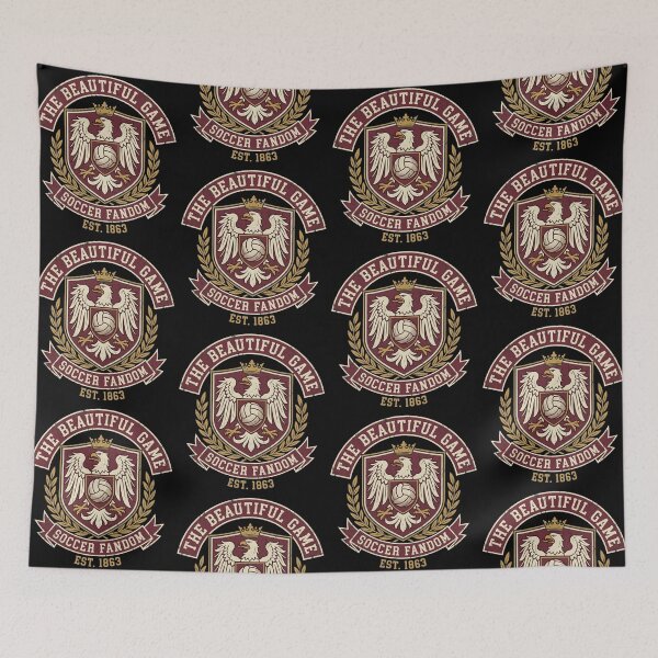 Item preview, The Beautiful Game — Soccer Fandom Heraldic Crest, Vintage Football Fan Art, Est. 1863 designed and sold by Luminari Creations.