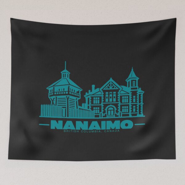 Item preview, Nanaimo British Columbia Canada Line Art Coastline Poster designed and sold by CMYKStudio.