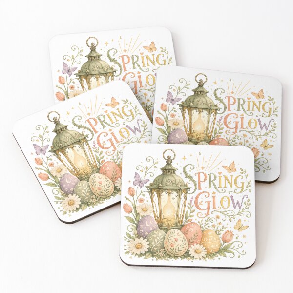 Item preview, Spring Glow Easter Eggs Vintage Lantern Floral Cottagecore Design designed and sold by inkoutninja.