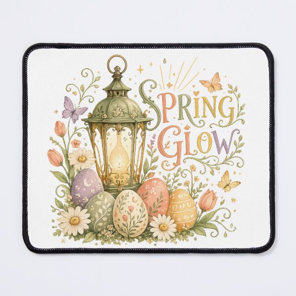 Item preview, Spring Glow Easter Eggs Vintage Lantern Floral Cottagecore Design designed and sold by inkoutninja.