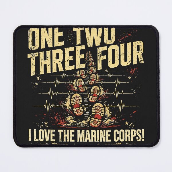 Item preview, One Two Three Four I Love The Marine Corps Cadence T-Shirt designed and sold by ApplegateForce.
