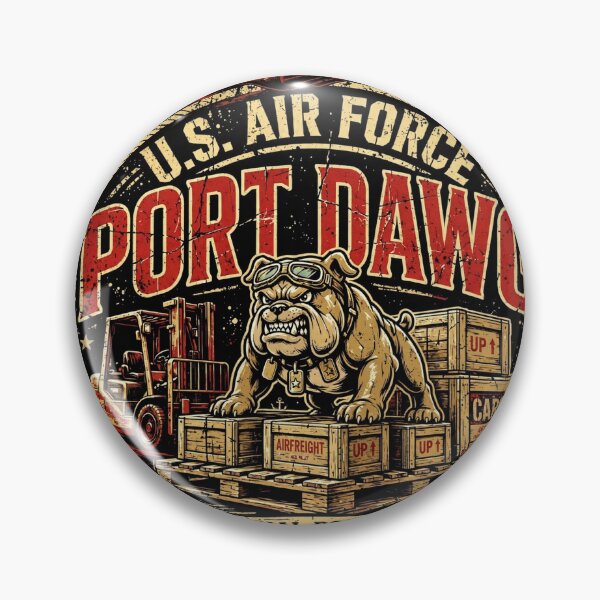 Item preview, Air Force Port Dawg Aerial Porter Bulldog T-Shirt designed and sold by ApplegateForce.