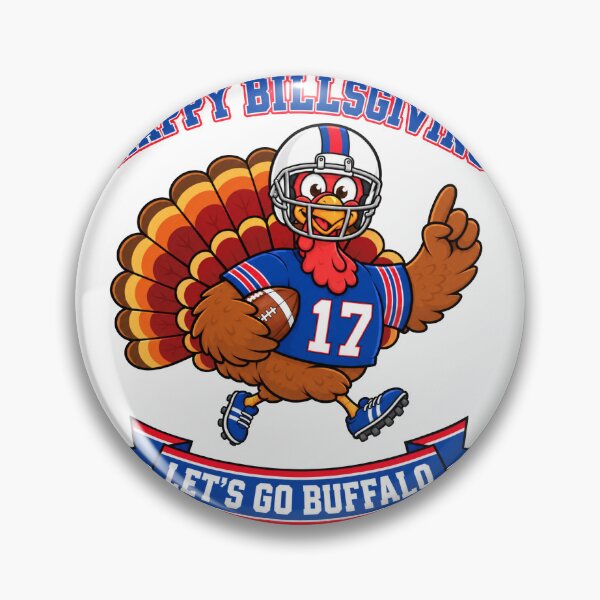 Item preview, Happy BillsGiving Turkey Mascot designed and sold by PamfilOancea.