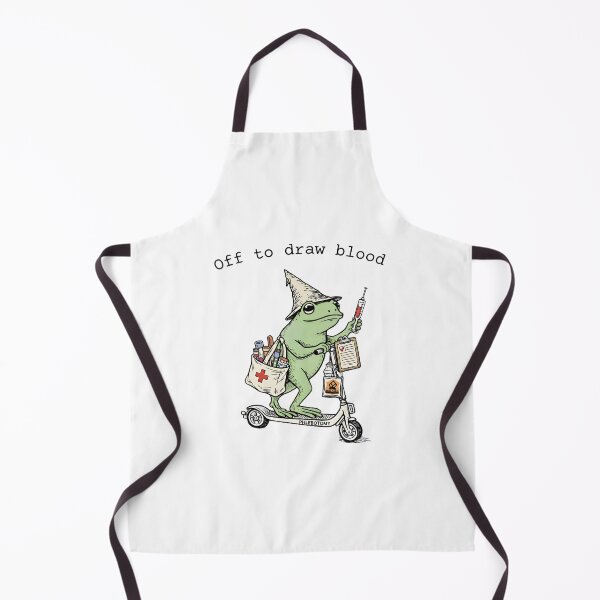 Item preview, Phlebotomy Frog on Scooter - Medical Cartoon Character Design designed and sold by cerima.