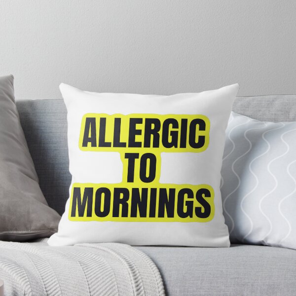 Item preview, Allergic to Mornings Funny Sticker designed and sold by kilat42.