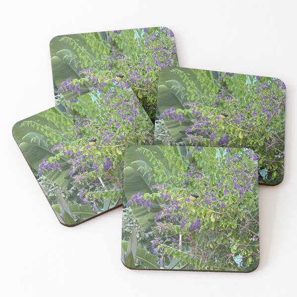 Item preview, Purple blooms with a birdie designed and sold by Tilly Tells It All.
