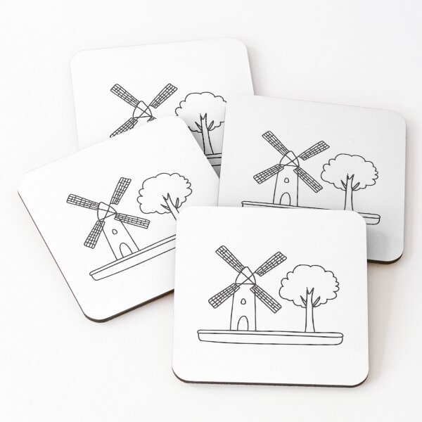 Item preview, A windmill beside a tree casting long shadows across the field designed and sold by rasagamastore.