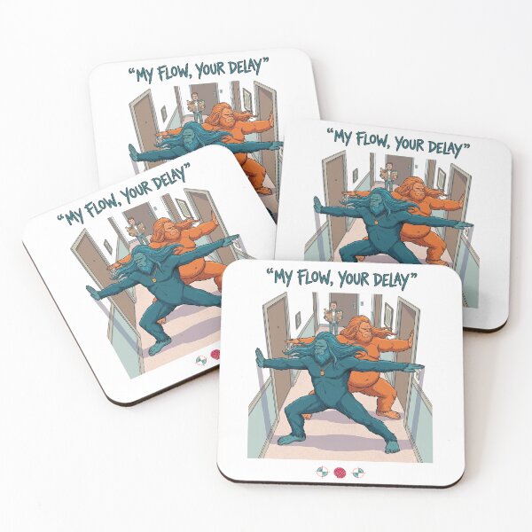 Item preview, My Flow, Your Delay | Funny Bigfoot Yoga Apartment Humor designed and sold by Whimsy Trail Co.