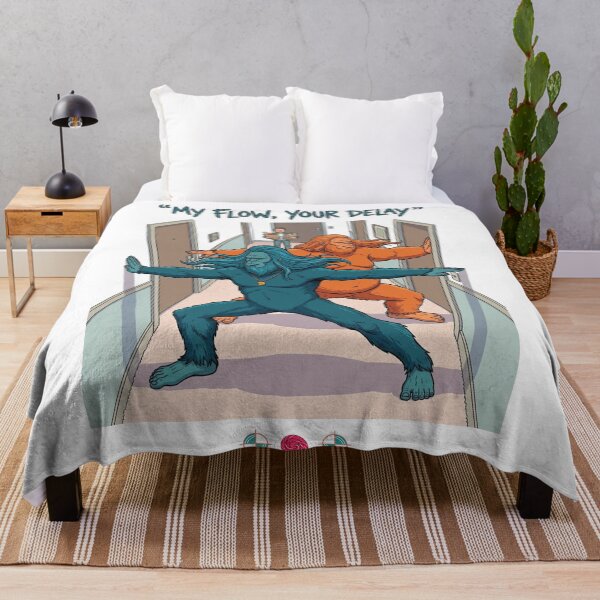 Item preview, My Flow, Your Delay | Funny Bigfoot Yoga Apartment Humor designed and sold by Whimsy Trail Co.