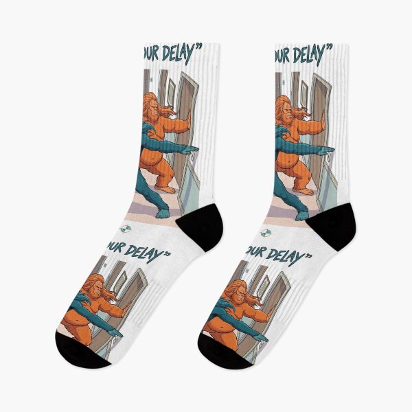 Item preview, My Flow, Your Delay | Funny Bigfoot Yoga Apartment Humor designed and sold by Whimsy Trail Co.