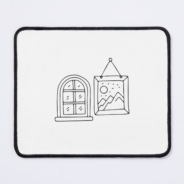 Item preview, A window beside a painting hanging slightly askew designed and sold by rasagamastore.