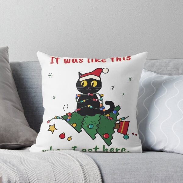 Item preview, Funny Black Cat Knocked Over Christmas Tree designed and sold by Kevarroy2793.