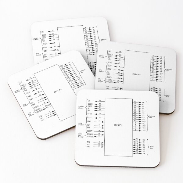 Item preview, Zilog Z80 CPU Diagram - Black (Large) designed and sold by Jagaroth.
