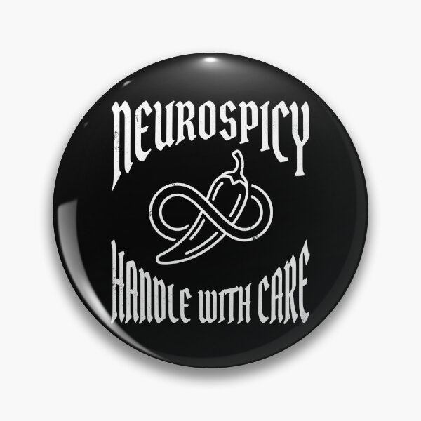 Item preview, Neurospicy Handle With Care — Gothic Infinity Chili Pepper Art, ADHD Autism Neurodiversity Gift designed and sold by Luminari Creations.