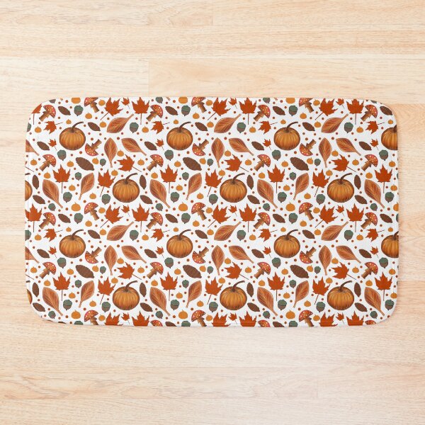 Item preview, Autumn Pumkpin and Leaves Pattern designed and sold by Kriti Tiwari.