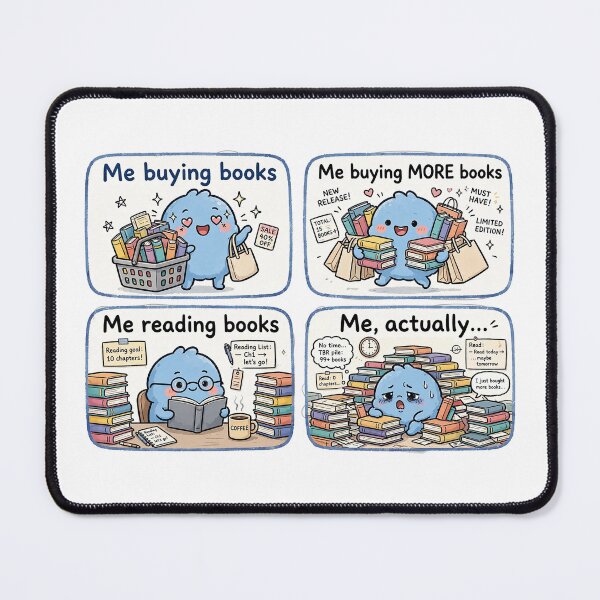 Item preview, TBR Pile Growing Comic - Bookish TBR Too Many Books Sticker designed and sold by Raju-Creative.