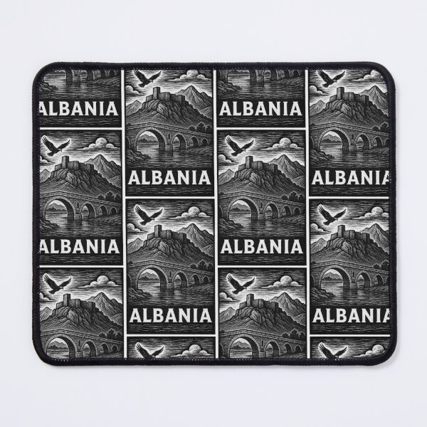 Item preview, Albania Linocut Style designed and sold by Thistle-TShop.