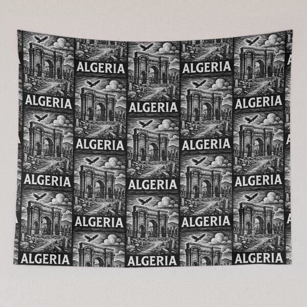 Item preview, Algeria Linocut Style  designed and sold by Thistle-TShop.