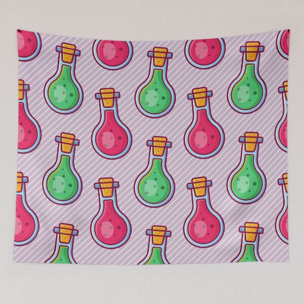 Item preview, Cute Retro Laboratory Flask Glass Pattern designed and sold by werezu.