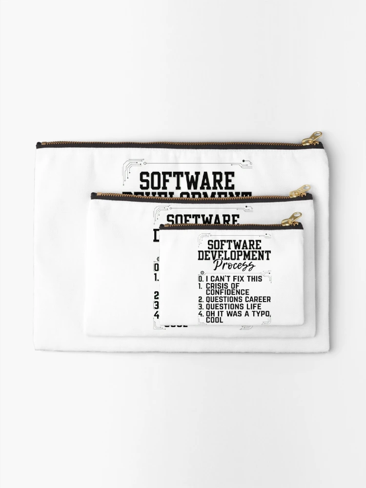 Thumbnail 2 of 4, Zipper Pouch, Software Development Process Humor designed and sold by Krypteiaxx.