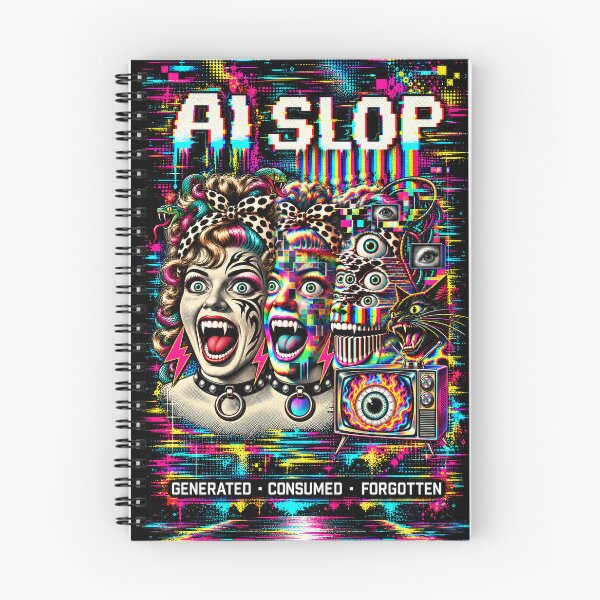 Item preview, AI SLOP – Generated. Consumed. Forgotten. Glitch Horror Art designed and sold by monstermangraphic.