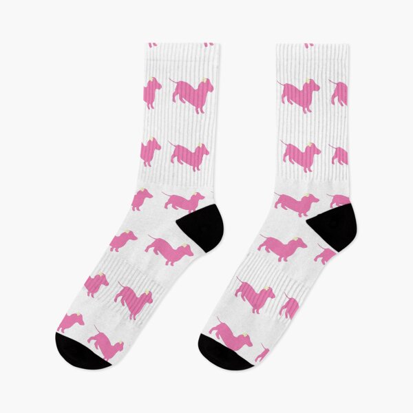Item preview, Delightful Dachshunds in bright pink designed and sold by Quiet Waters Design.