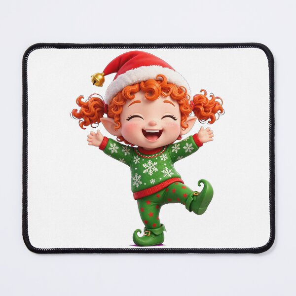 Item preview, Cute Christmas Elf Girl Dancing in Ugly Sweater designed and sold by HoMya.