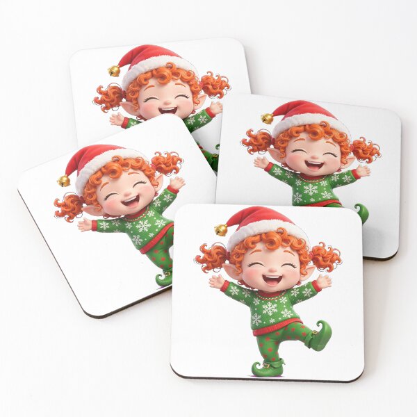 Item preview, Cute Christmas Elf Girl Dancing in Ugly Sweater designed and sold by HoMya.