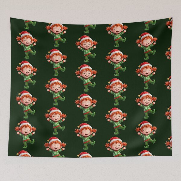 Item preview, Cute Christmas Elf Girl Dancing in Ugly Sweater designed and sold by HoMya.