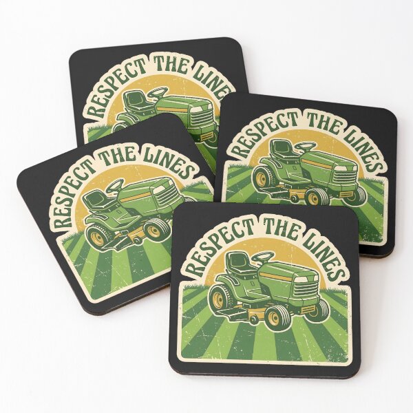 Item preview, Respect the Lines — Vintage Riding Lawn Mower Art, Funny Lawn Dad Gift, Father's Day Design designed and sold by Luminari Creations.