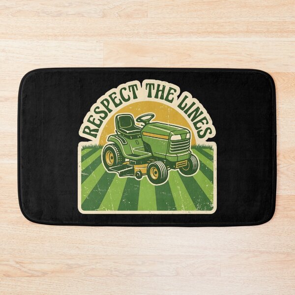 Item preview, Respect the Lines — Vintage Riding Lawn Mower Art, Funny Lawn Dad Gift, Father's Day Design designed and sold by Luminari Creations.
