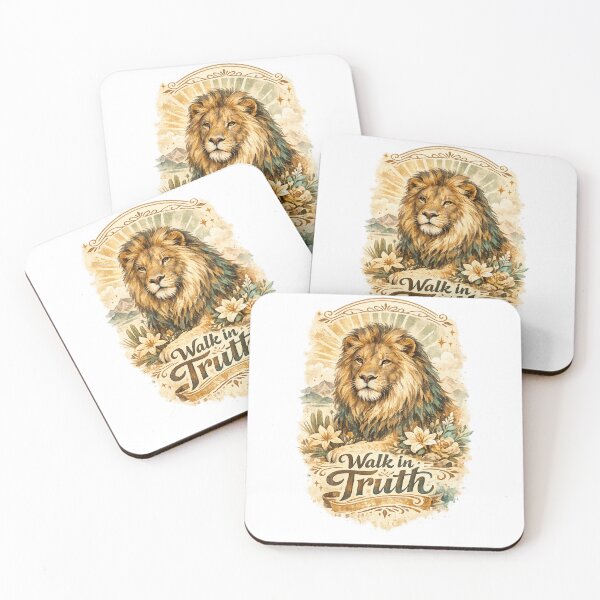 Item preview, Walk in Truth Majestic Lion Vintage Wildlife Inspirational Botanical Design designed and sold by inkoutninja.