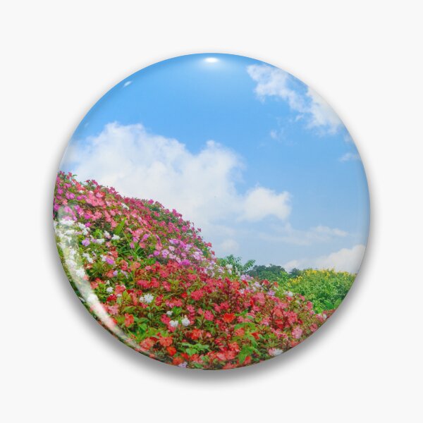 Item preview, The Blooming Hill — Impatiens in Full Color Under a Blue Sky, Chiang Mai designed and sold by Jomsunshine.
