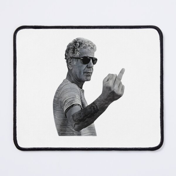 Item preview, Anthony Bourdain Middle Finger Meme designed and sold by Aureliuszorp.