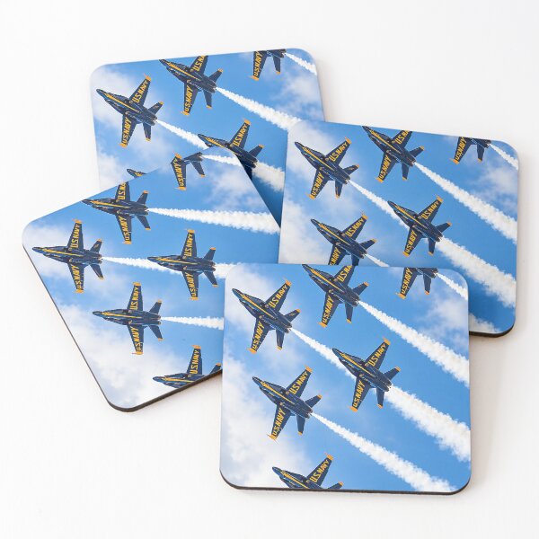 Item preview, U.S. Navy Blue Angels – Six Jet Formation in Flight Illustration Poster designed and sold by PIXEL POP DESIGNS - Beyond the Norm!.
