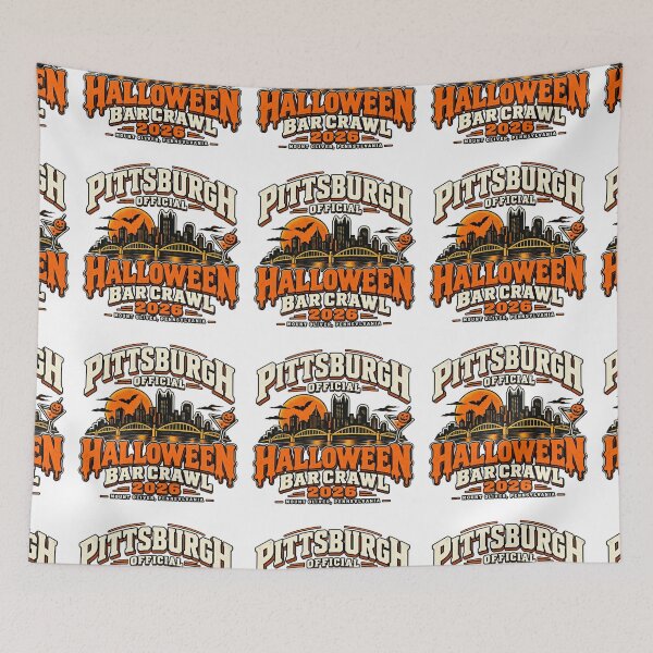 Item preview, Pittsburgh Halloween Bar Crawl City Skyline Bridge Spooky Costume Party Group Gift designed and sold by IRON WINGS /USAF.