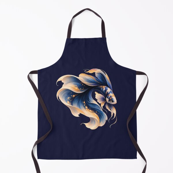 Item preview, Blue and Gold Betta Fish designed and sold by Mooncalf Market.