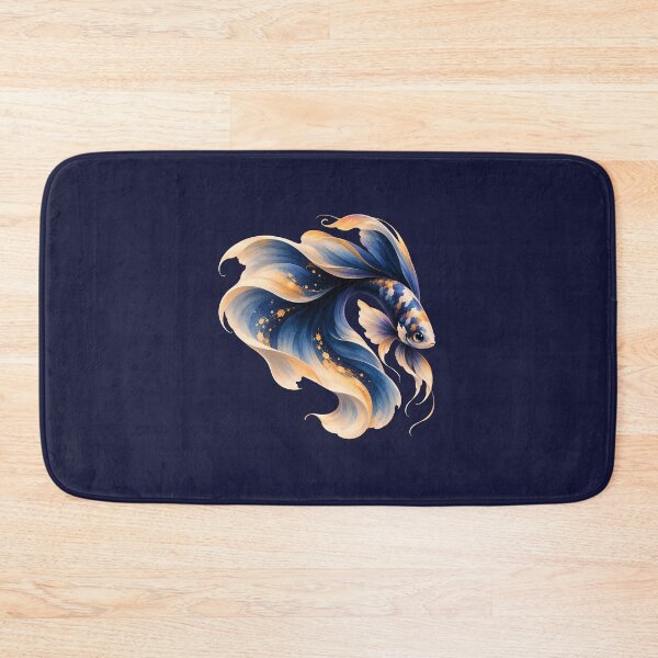 Item preview, Blue and Gold Betta Fish designed and sold by Mooncalf Market.