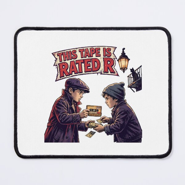Item preview, This Tape Is Rated R Funny Gen X Shirt designed and sold by Hearth & Hue.