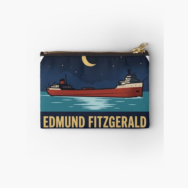 Item preview, Edmund Fitzgerald Lake Superior Night Voyage Vintage Badge Sticker designed and sold by DetourDgn.