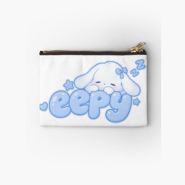 Item preview,  Blue Eepy Bunny – Sleepy Kawaii Pastel Sticker designed and sold by Kiralemon.