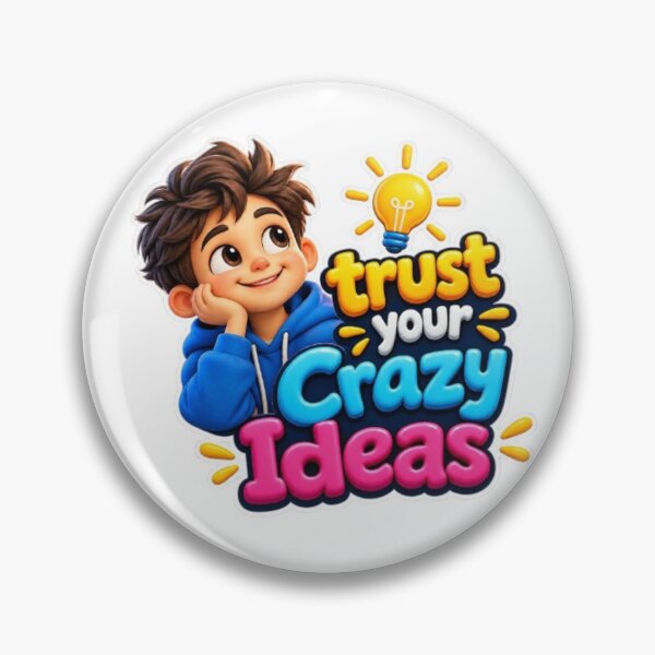Item preview, Trust Your Crazy Ideas 3D Inspirational Cartoon designed and sold by MR4me.