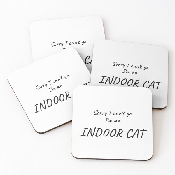 Item preview, Sorry I Can't Go I'm An Indoor Cat Funny Cat Lover T-Shirt designed and sold by low battery meme design.