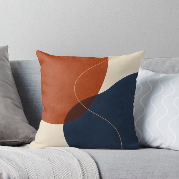 Item preview, Indigo Rust Overlap | Contemporary Minimalist Abstract Art designed and sold by Zaramodo.