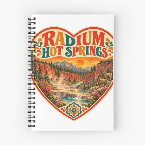 Item preview, Retro Radium Hot Springs Canada - Vintage Travel Souvenir Heart designed and sold by VisualArtsOasis.