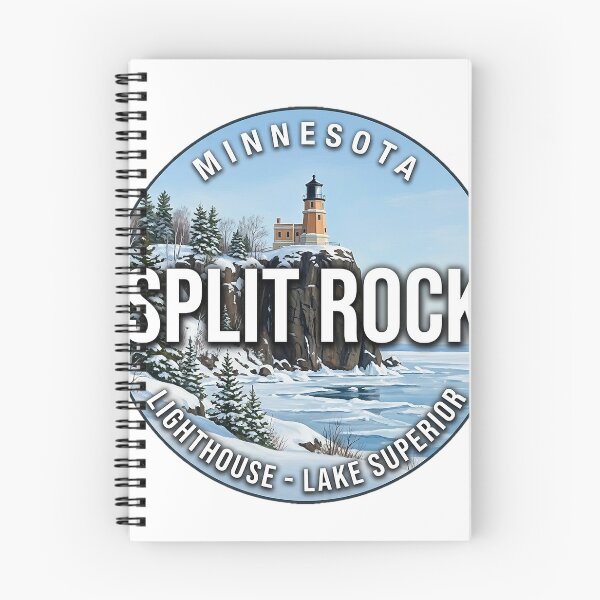 Item preview, Split Rock Lighthouse Minnesota Winter Ice Round Badge Sticker designed and sold by DetourDgn.