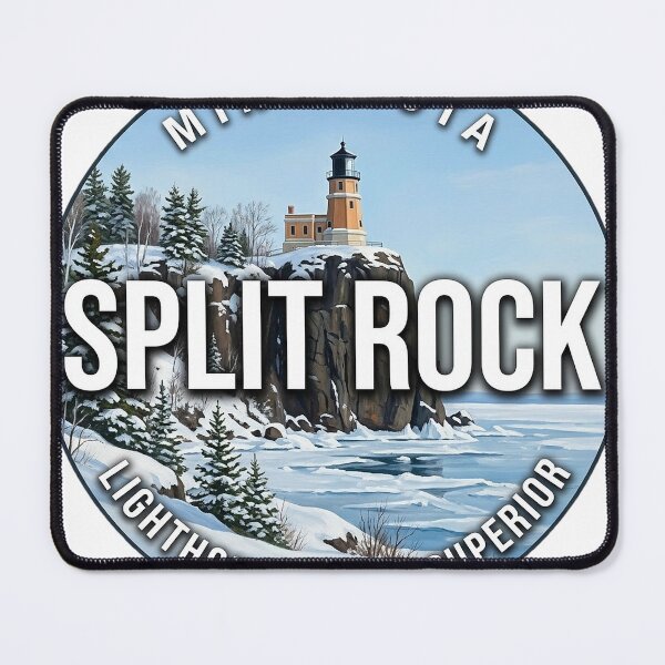 Item preview, Split Rock Lighthouse Minnesota Winter Ice Round Badge Sticker designed and sold by DetourDgn.