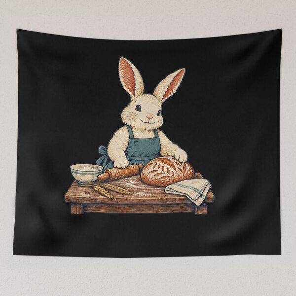 Item preview, Bunny Baker Sourdough Bread – Cozy Rabbit Baking designed and sold by suechtmpoa.