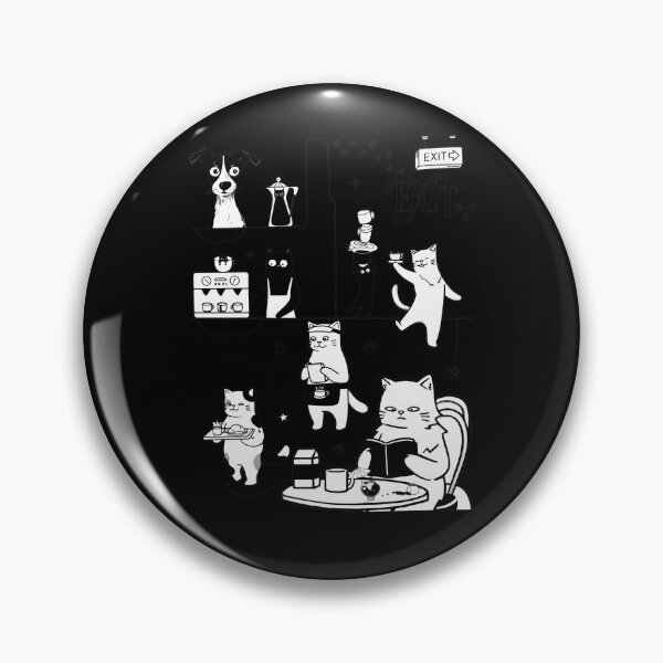 Item preview, Busy Cat & Dog Coffee Shop Line Art designed and sold by Airamatix.